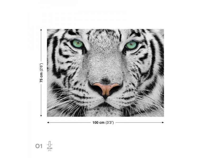 Tiger Black White Canvastavla (PP1364O1)